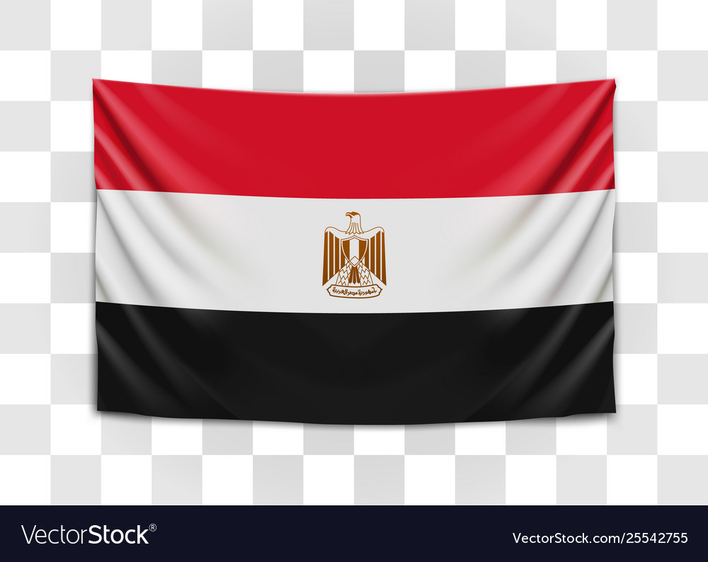 Hanging flag egypt arab republic