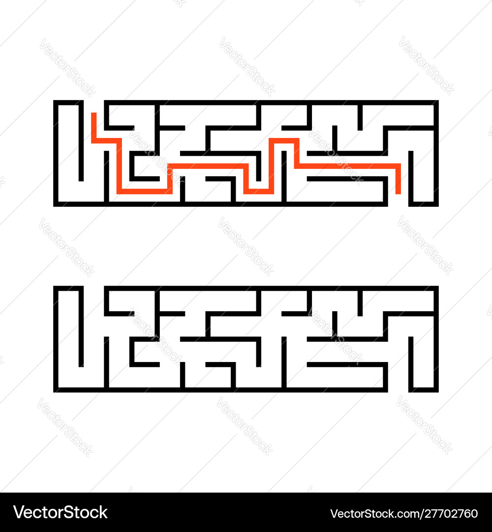 Abstract labyrinth educational game for kids Vector Image