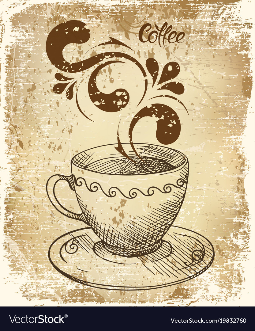 Coffee cup card Royalty Free Vector Image - VectorStock