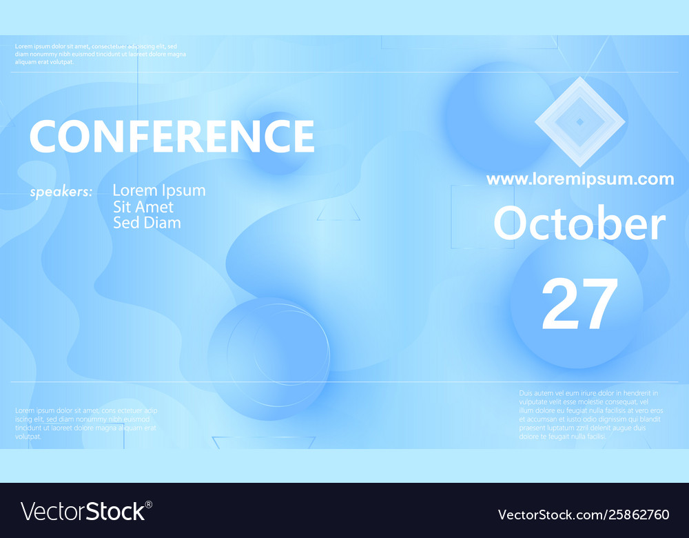 Conference design template business background Vector Image