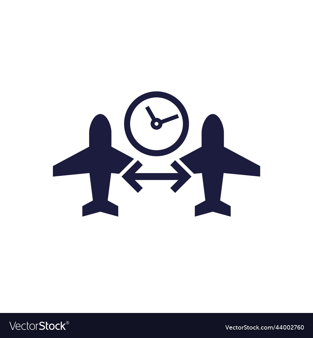 Connecting flight transit time icon