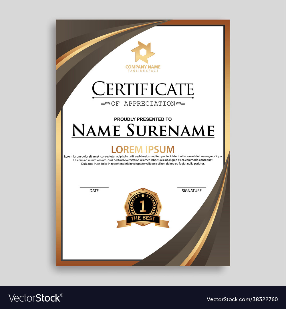 Creative certificate template Royalty Free Vector Image