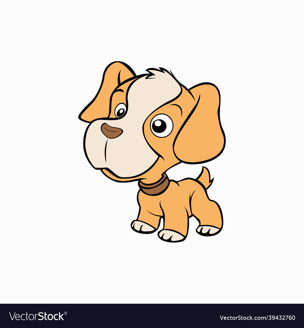 Cute little dog animal Royalty Free Vector Image