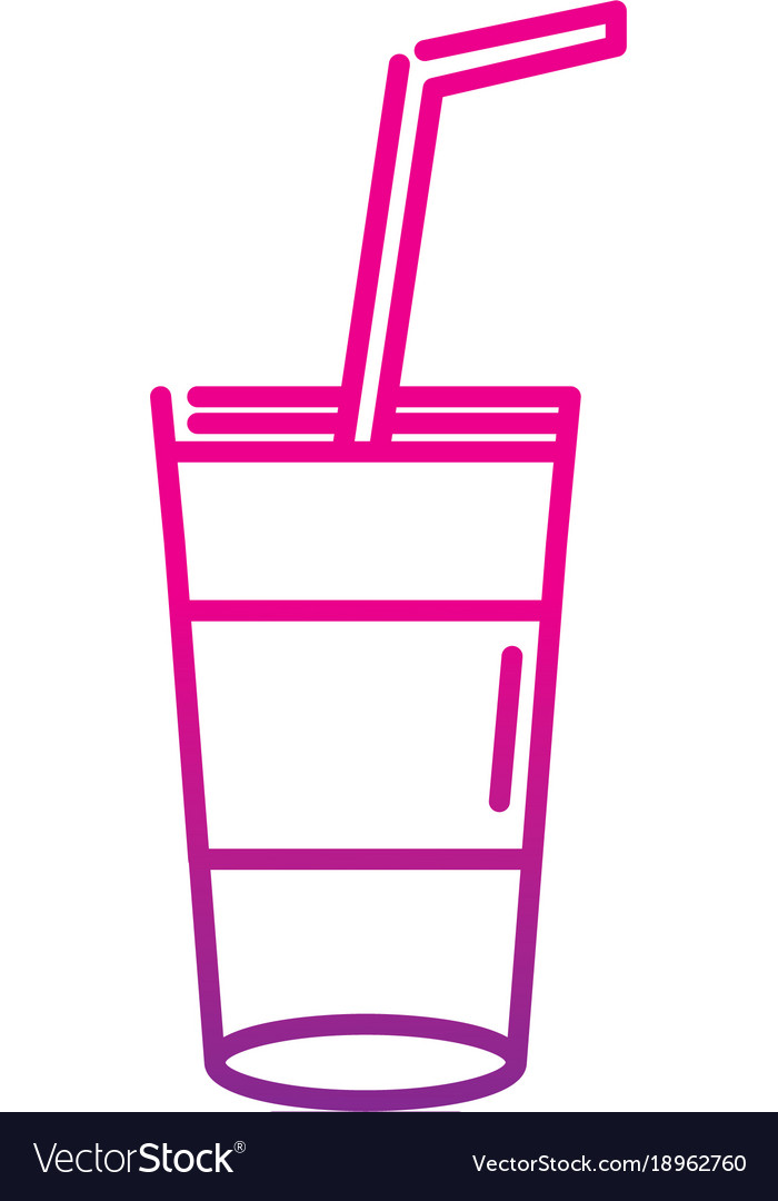 neon silhouette smoothie beverage refreshness in vector image