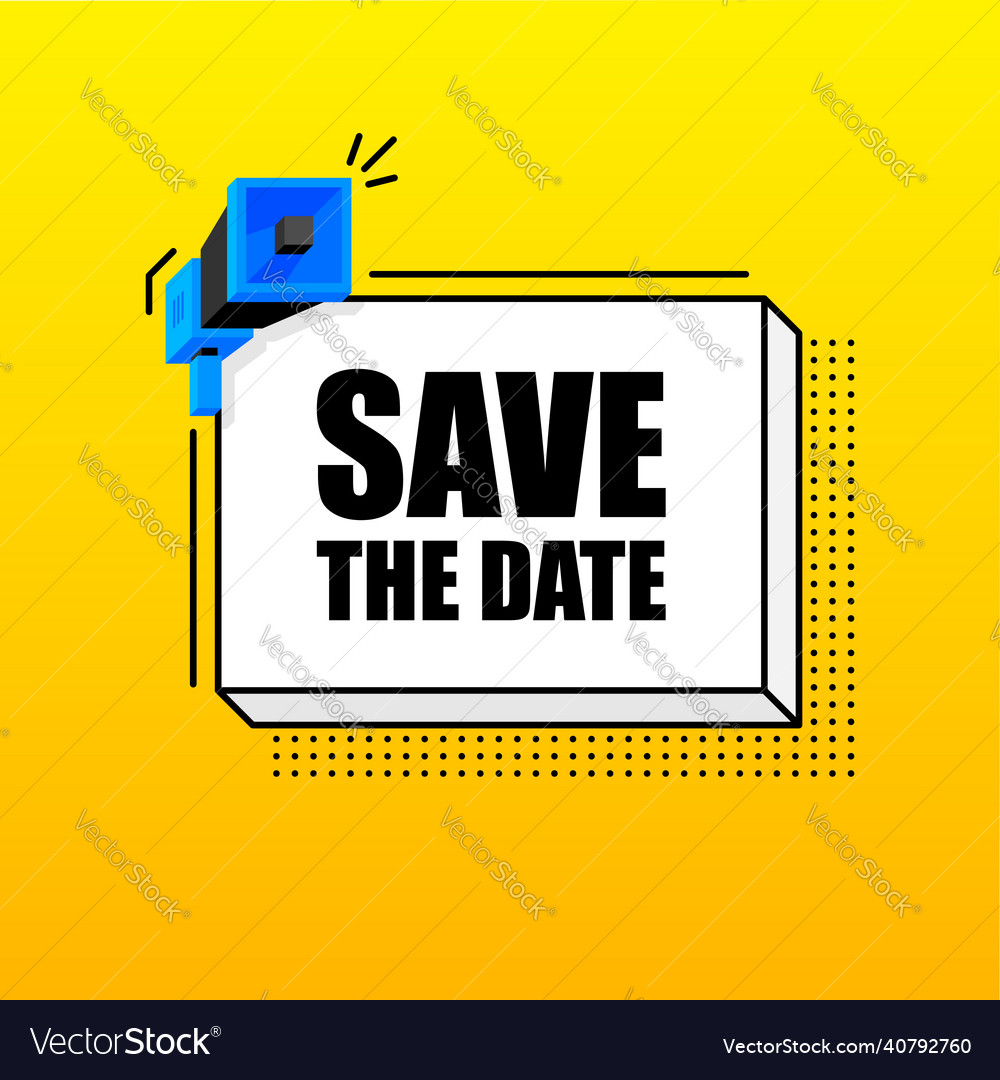 Save the date banner template marketing flyer