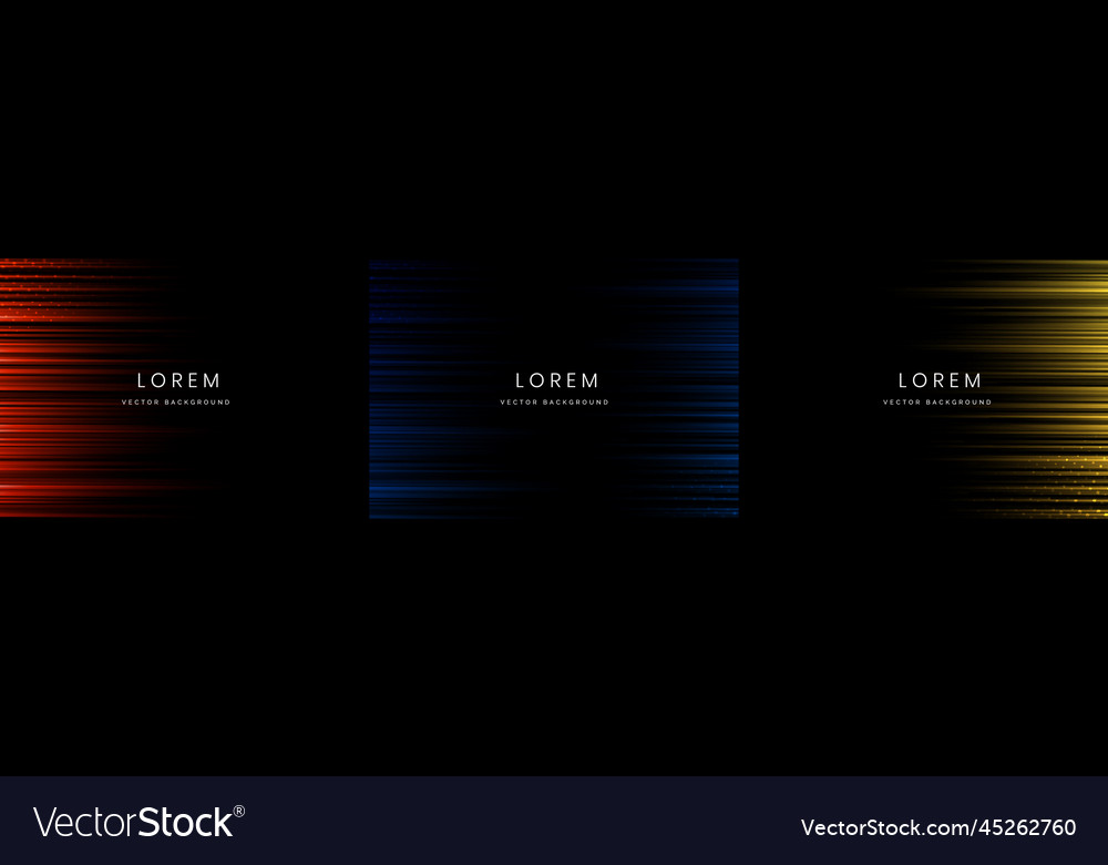 Satz von abstrakt rot blau gelb Streifen horizontal