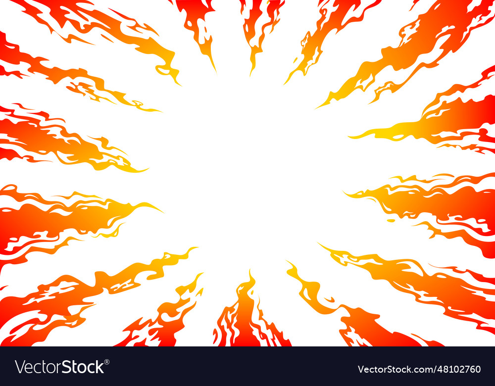 Tongues of fire directed to the center Royalty Free Vector