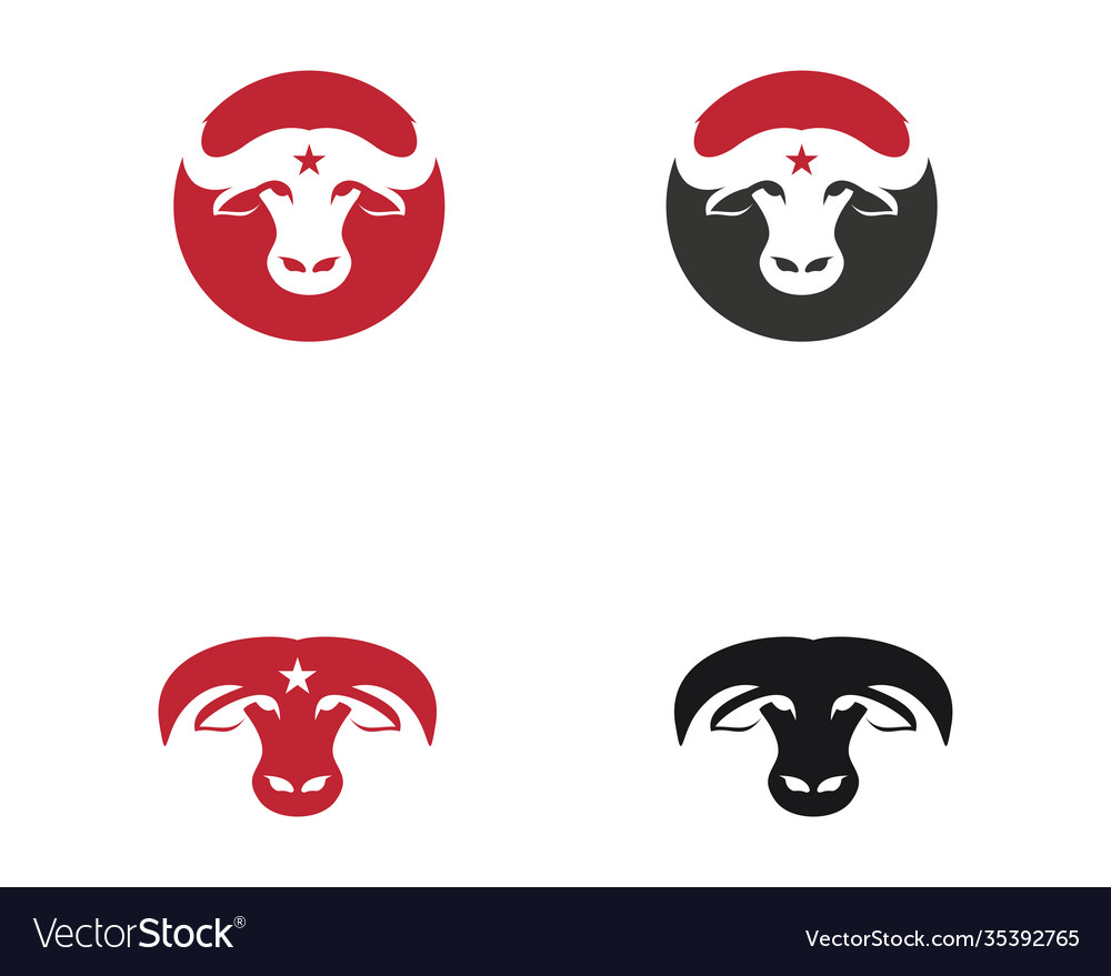 Bull Taurus Logo Head Mascot Buffalo Royalty Free Vector