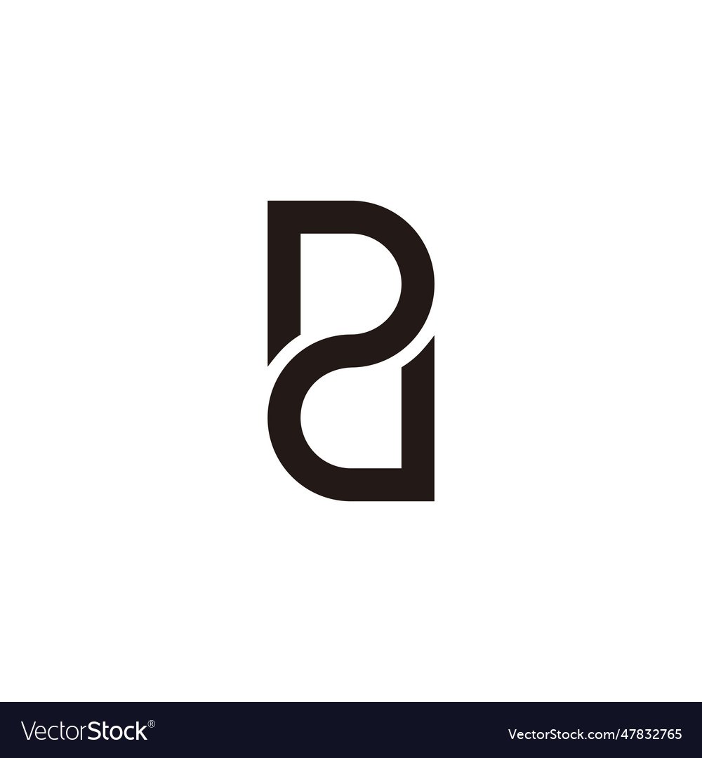 Letter pd infinity smooth logo Royalty Free Vector Image