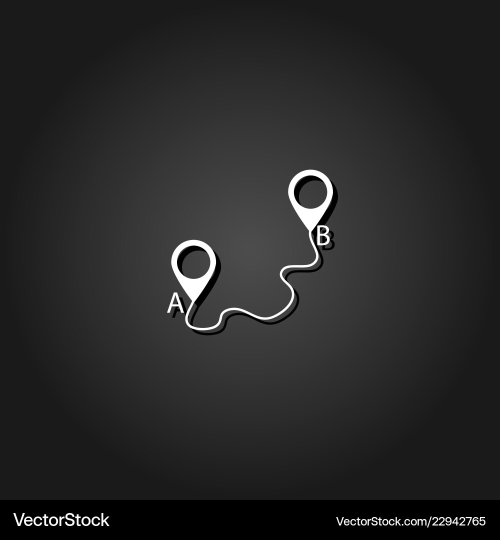Map gps icon flat Royalty Free Vector Image - VectorStock