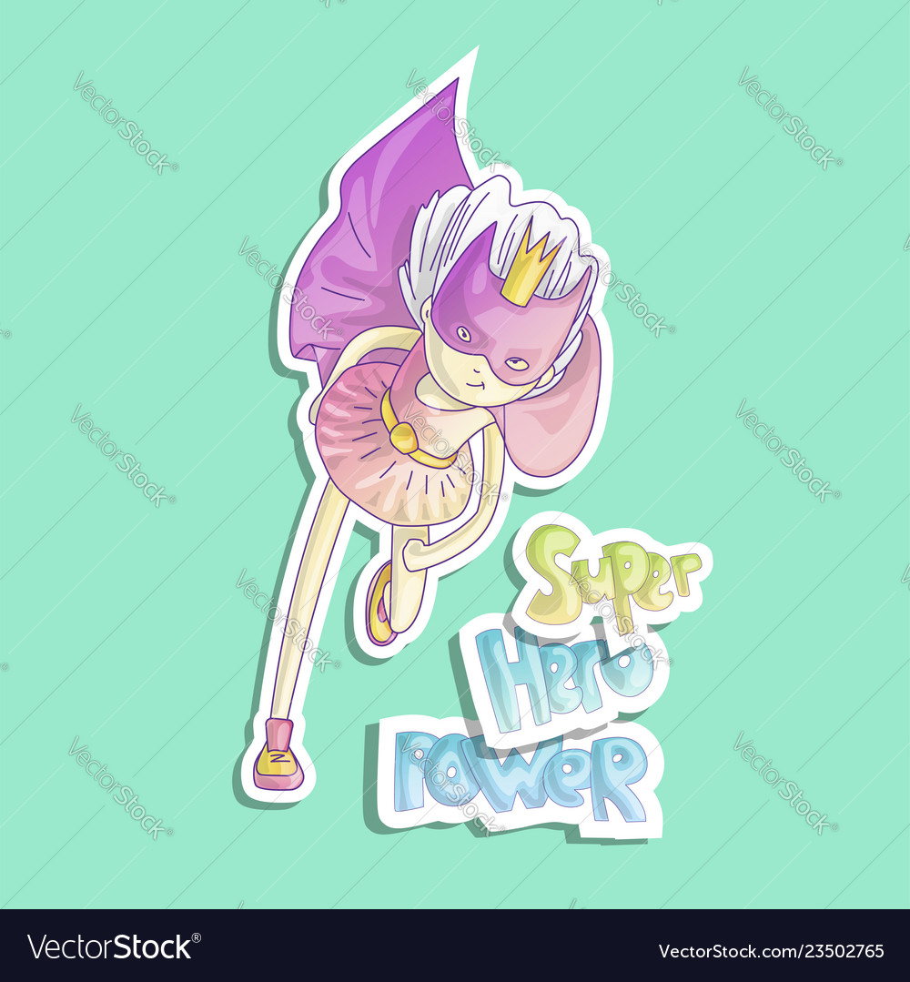 Superhero princess little teen girl