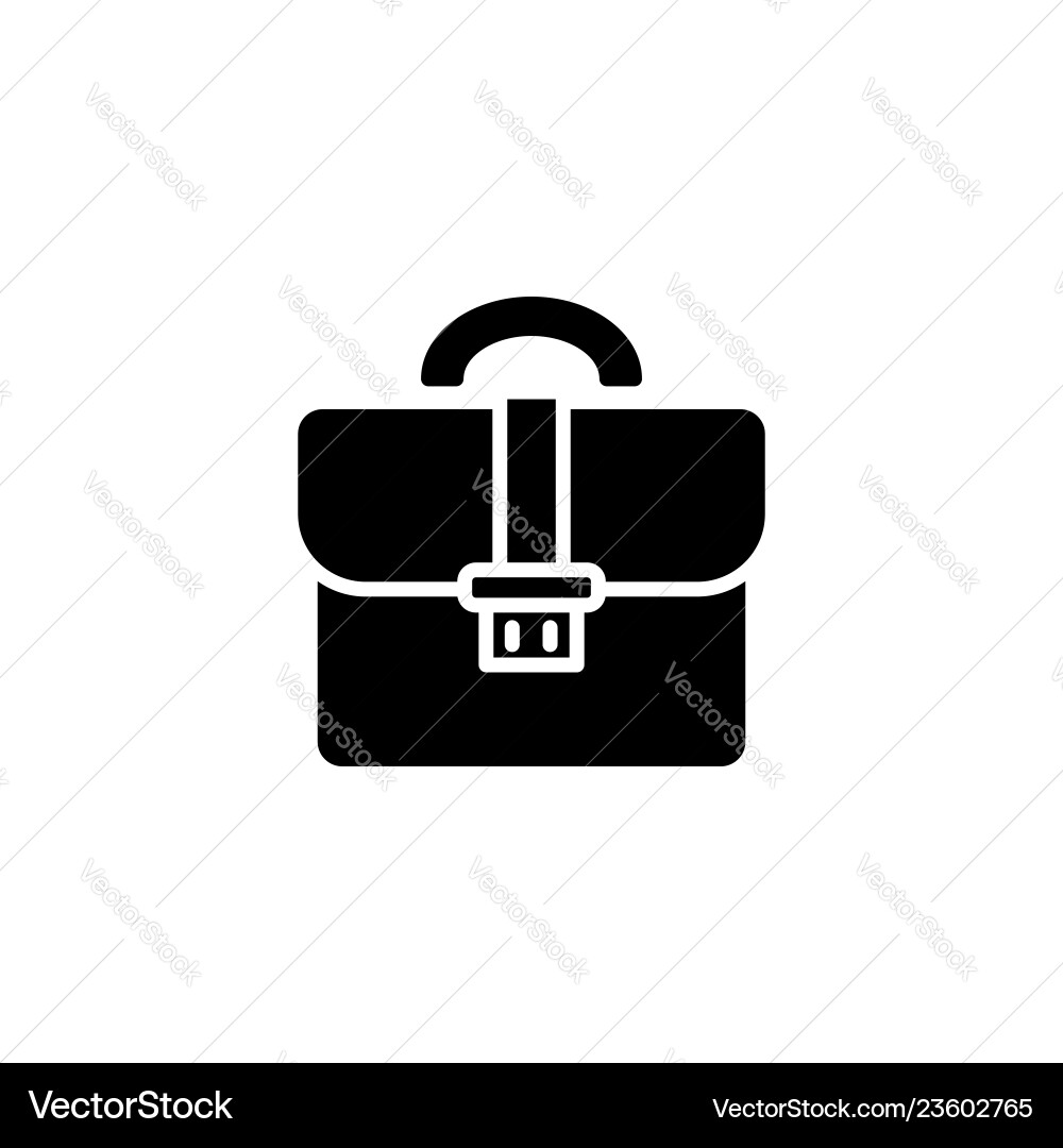 Web Line Icon Business Portfolio Briefcase Black Vector Image