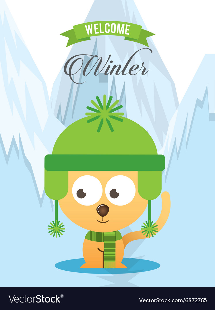 Welcome winter design Royalty Free Vector Image