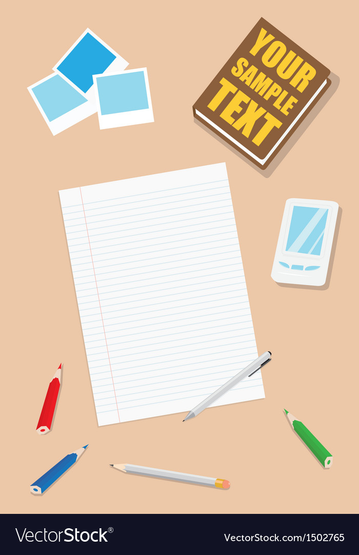 Work table Royalty Free Vector Image - VectorStock