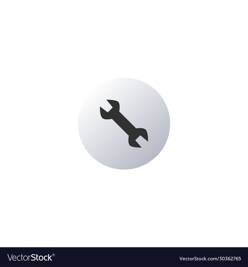 Wrench icon in circle mechanic engineering symbol