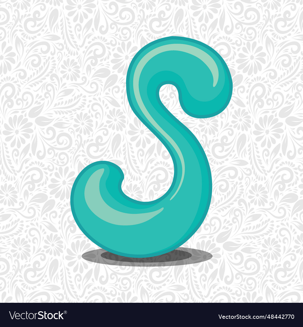 Alphabet small letter s latter art alphabet font Vector Image