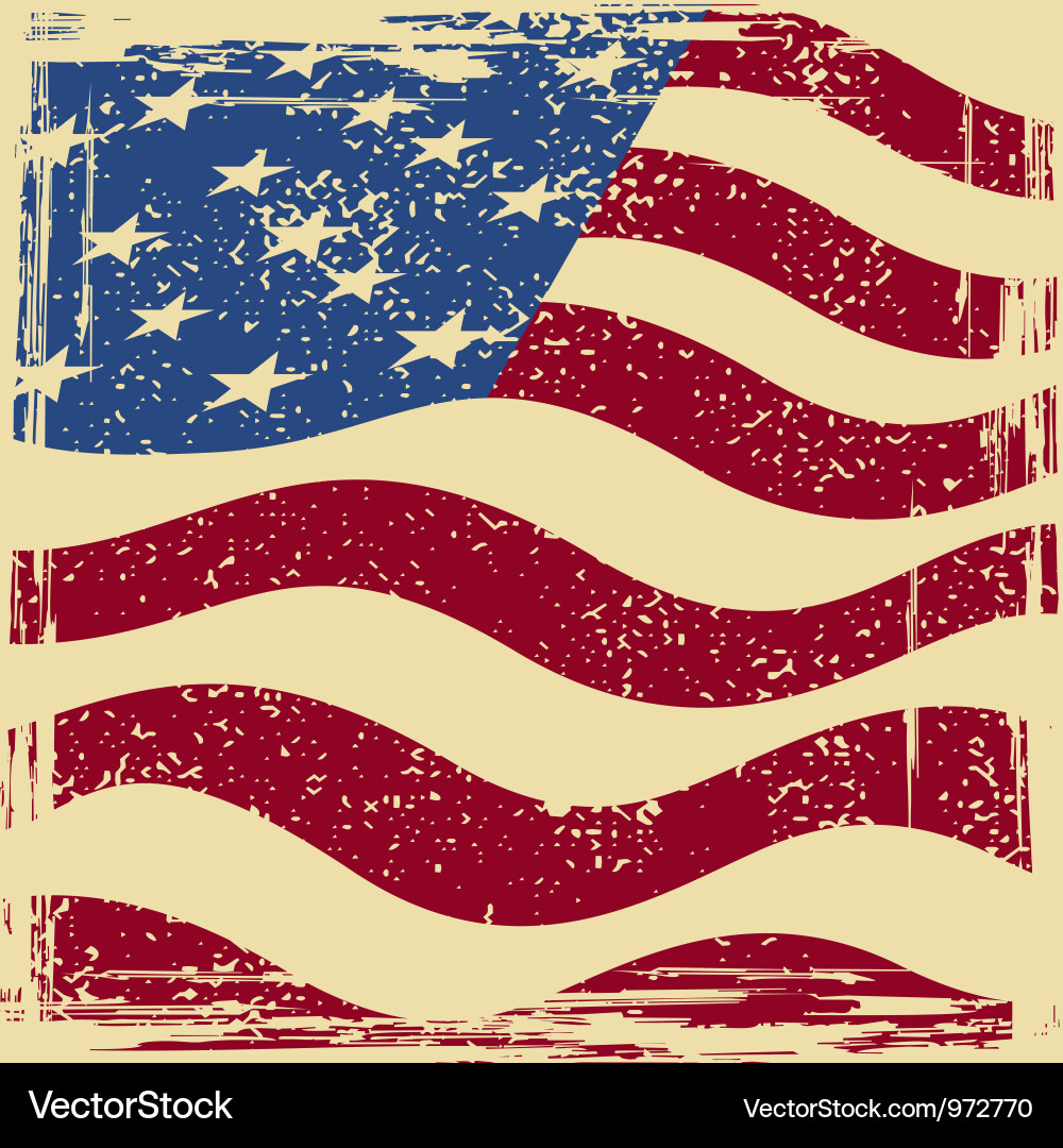 American grunge flag Royalty Free Vector Image