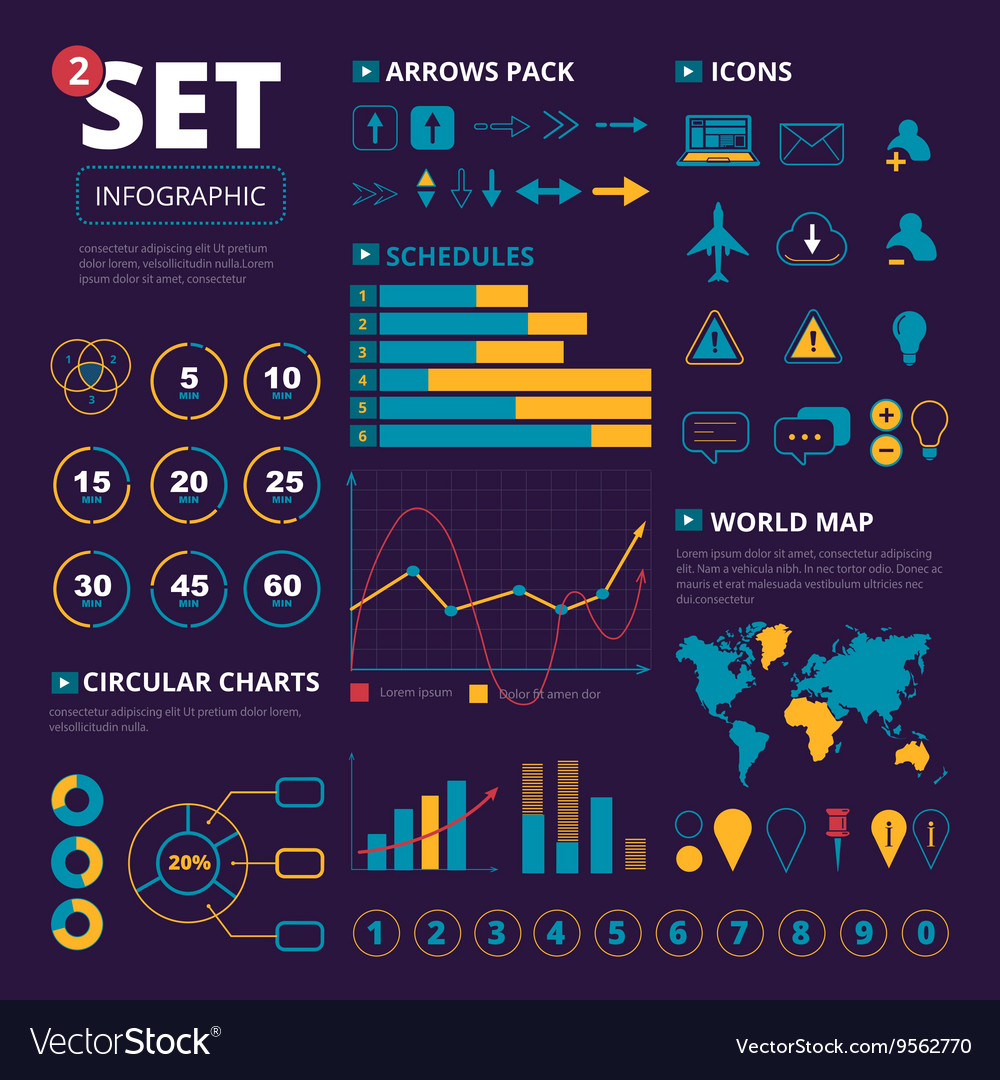 Big set of infographics elements