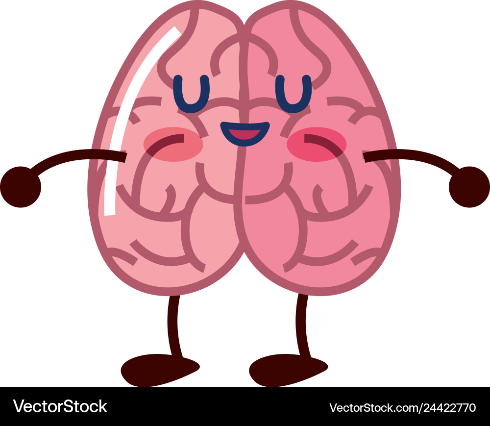 Cartoon Brain Creating Brain cartoon creativity Royalty Free Vector Image