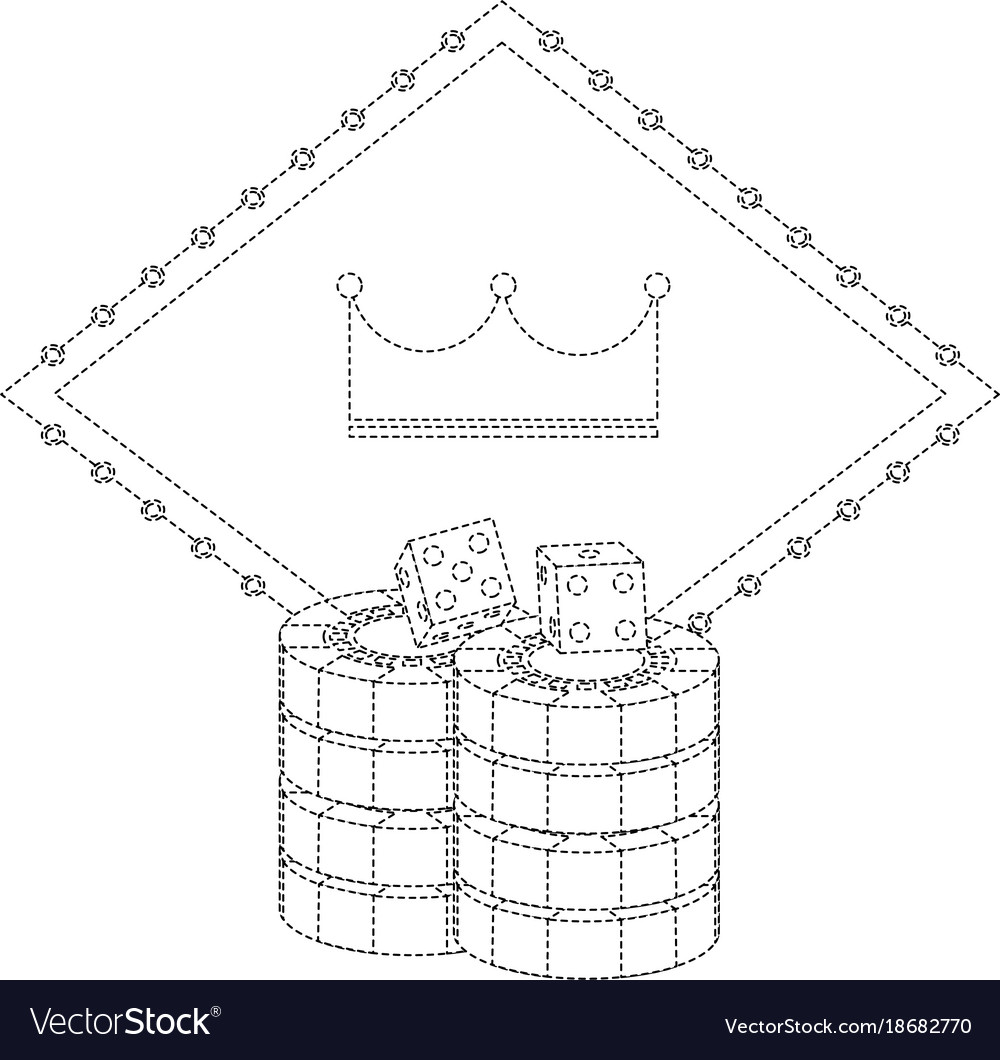 casino chips with a crown