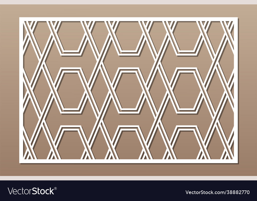 Decorative card for cutting celtic pattern vector image Decorative card for cutting celtic pattern