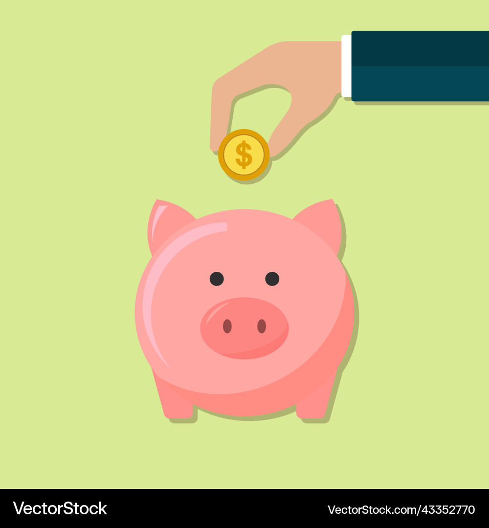 Flat style of a hand throwing Royalty Free Vector Image