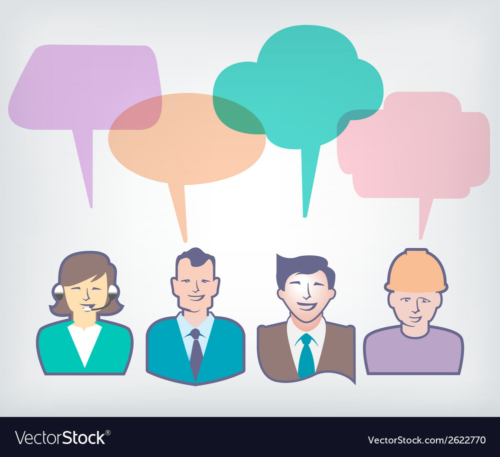 Speech balloons people Royalty Free Vector Image