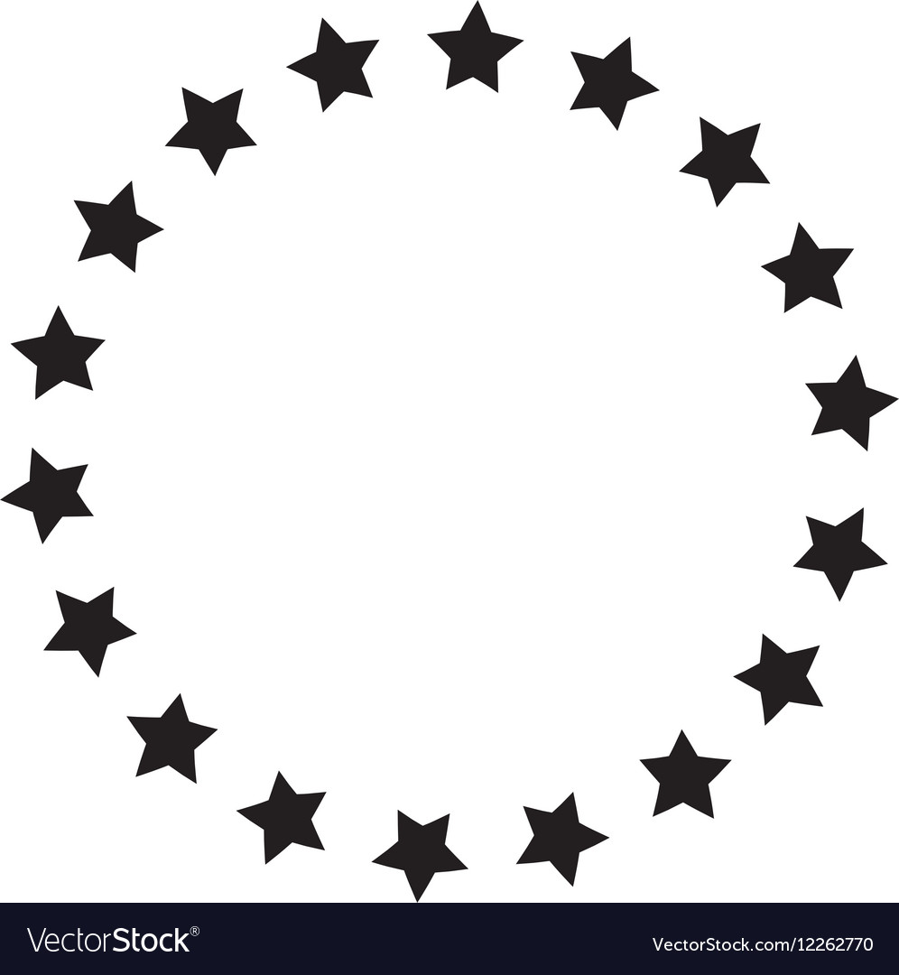 Stars in circle Royalty Free Vector Image - VectorStock