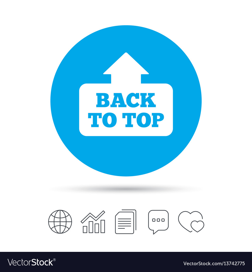 Back to top arrow sign icon scroll up Vector Image