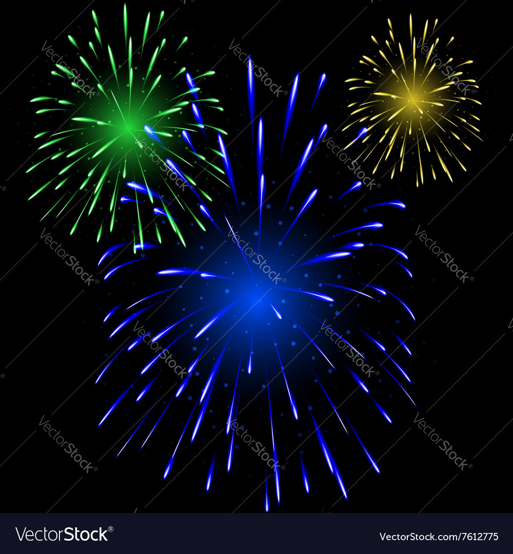 Festive colorful fireworks