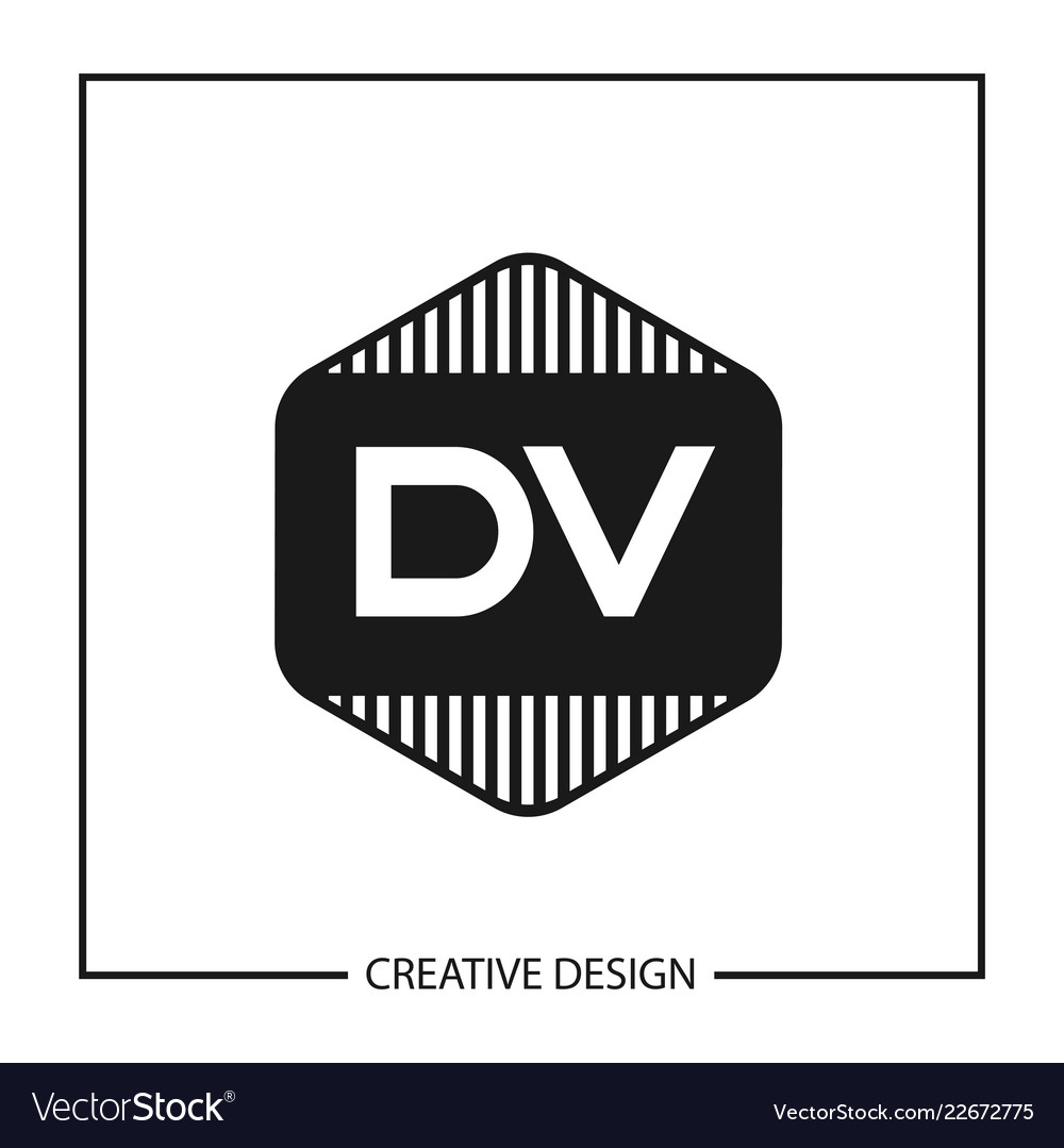 Initial letter dv logo template design Royalty Free Vector