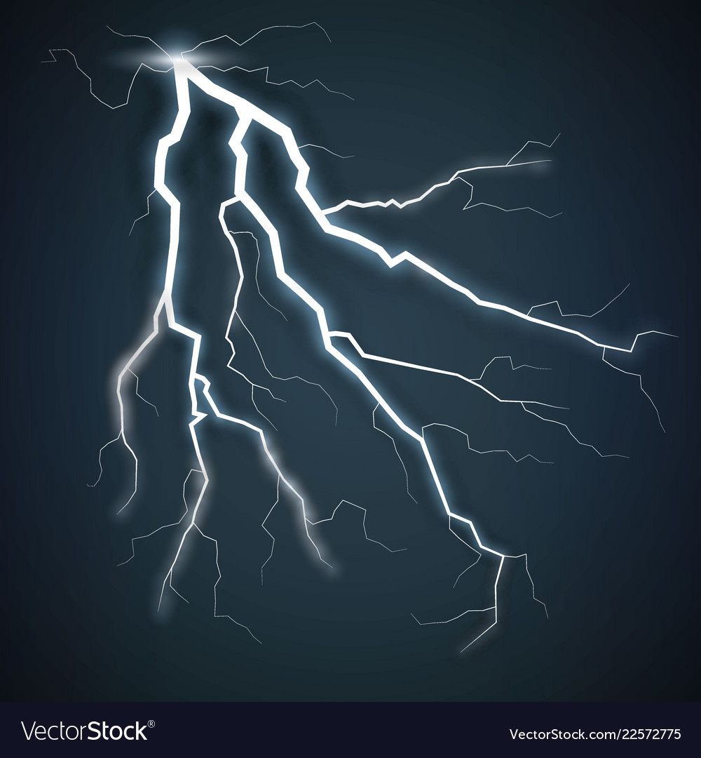 Storm with lightning isolated on transparent Vector Image