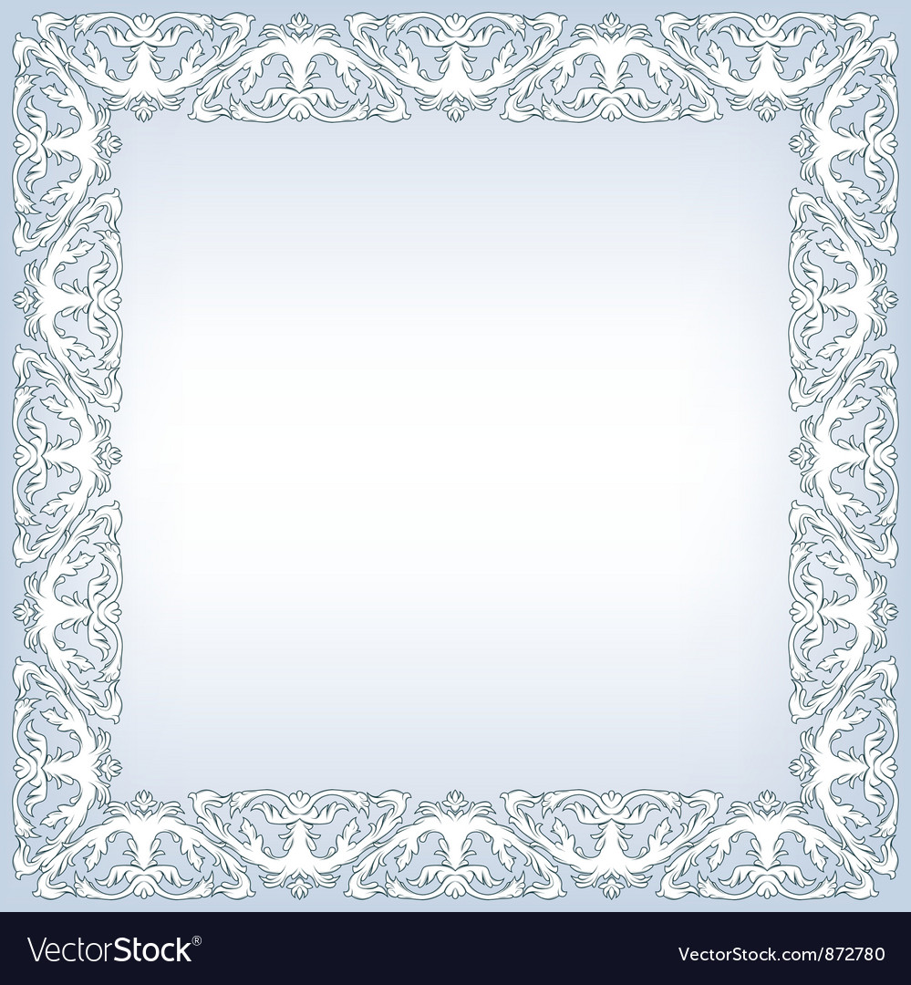 Baroque floral frame Royalty Free Vector Image