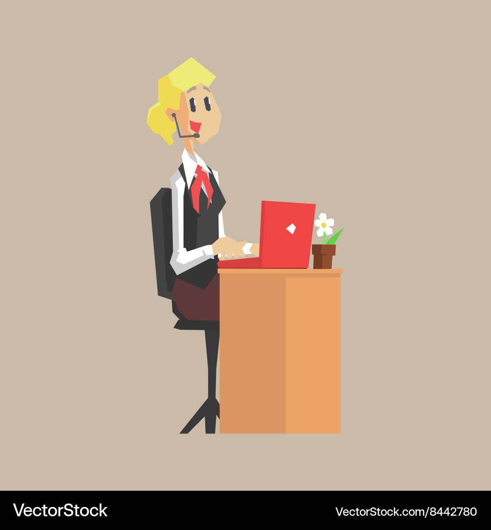 Call Center Worker Royalty Free Vector Image - VectorStock