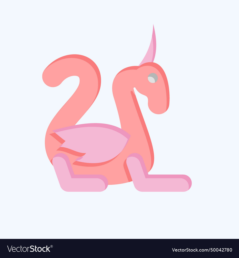 Icon dragon related to medieval symbol flat style Vector Image