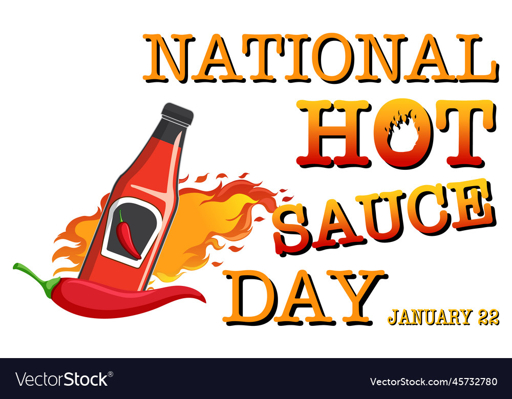 National hot sauce day banner Royalty Free Vector Image