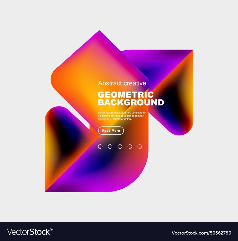 Square and triangle design with fluid gradients Vector Image