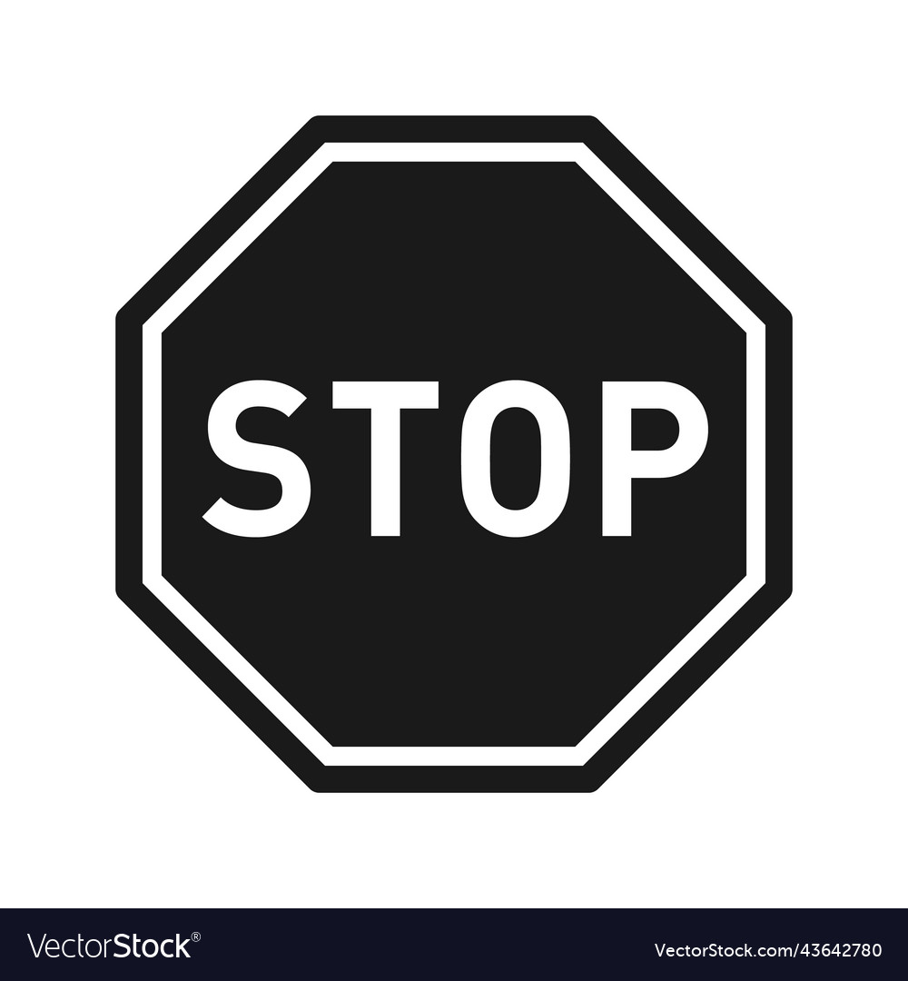 Stop icon sign