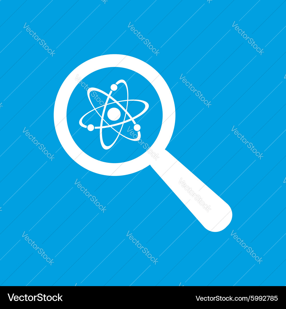 Atom examination icon simple Royalty Free Vector Image