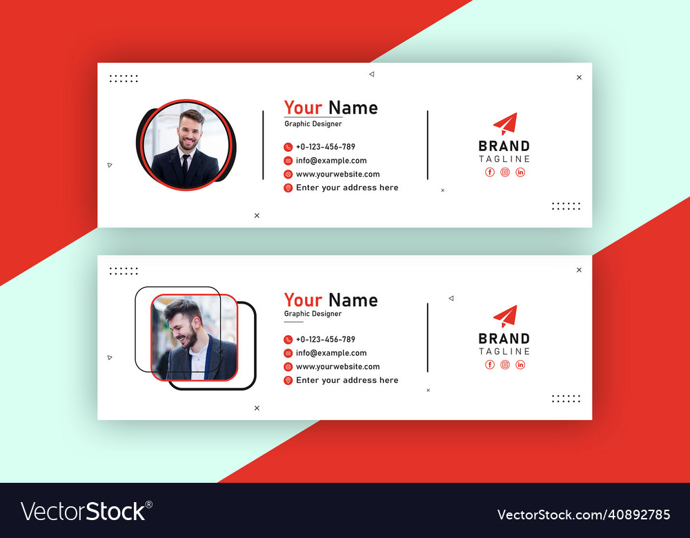 Corporate business email signature template design