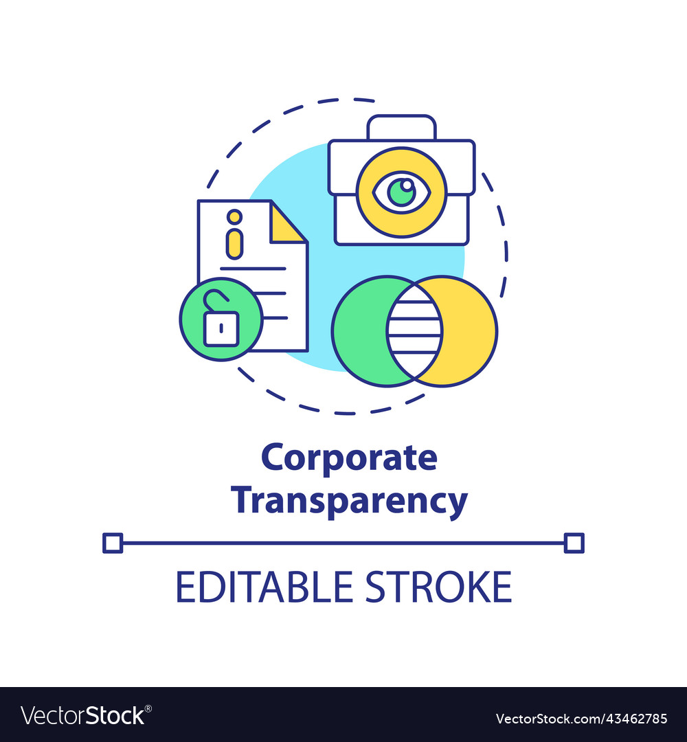 Corporate transparency concept icon Royalty Free Vector