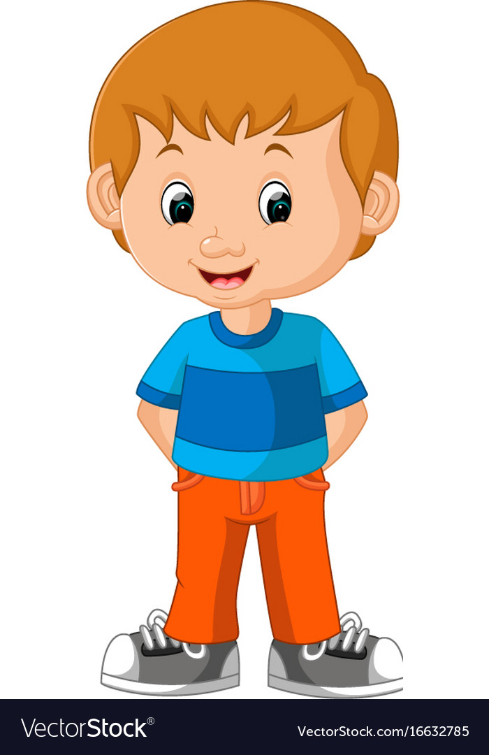 Cute boy cartoon Royalty Free Vector Image VectorStock