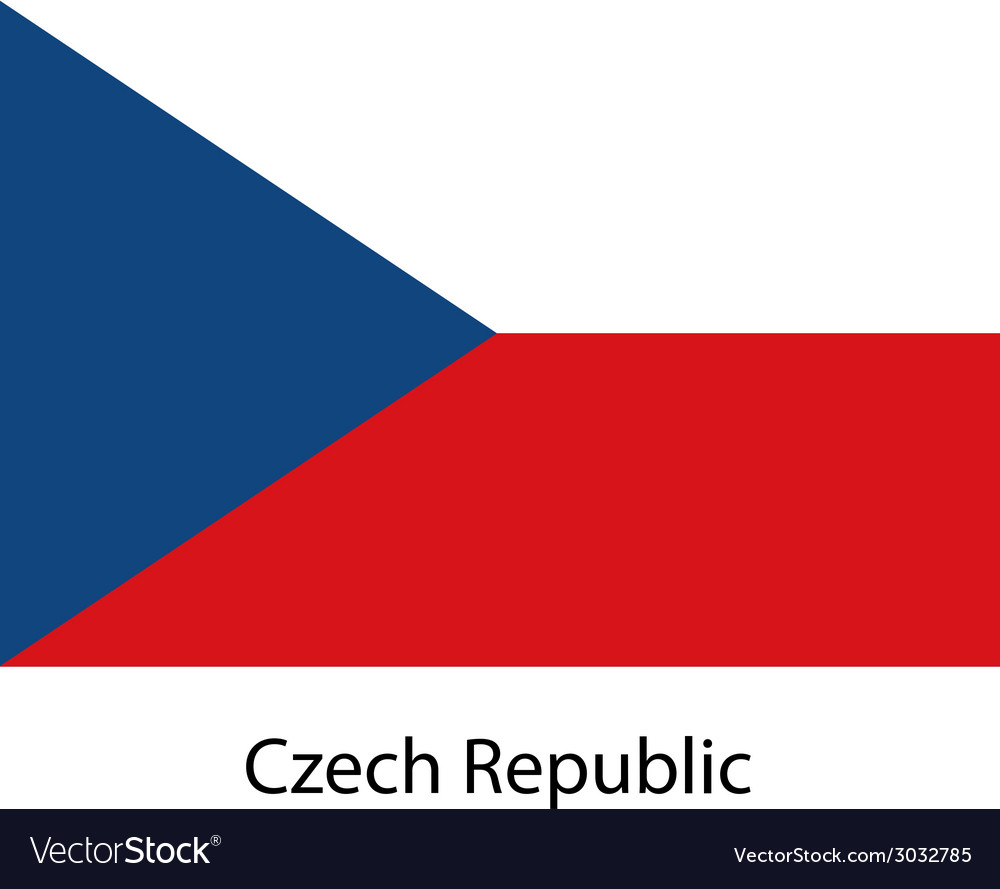 Flag of the country czech republic Royalty Free Vector Image