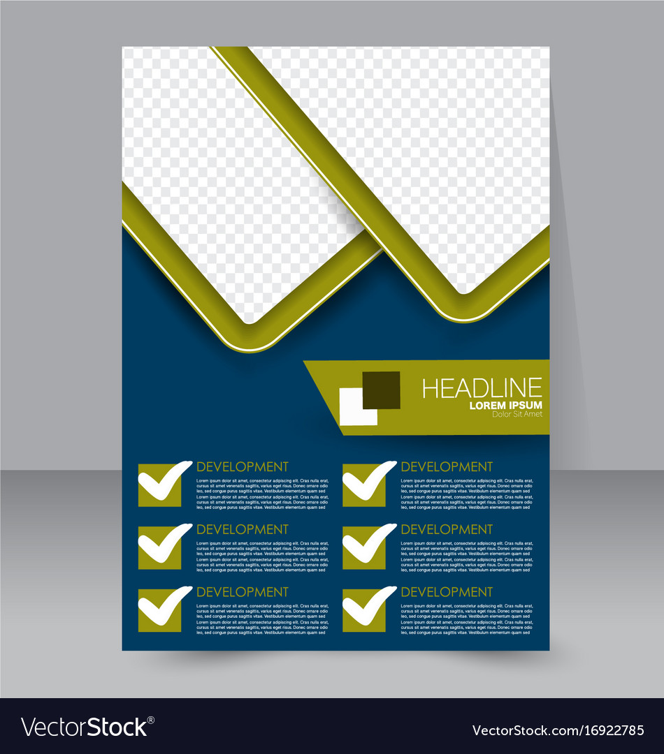 Flyer design background brochure template Vector Image