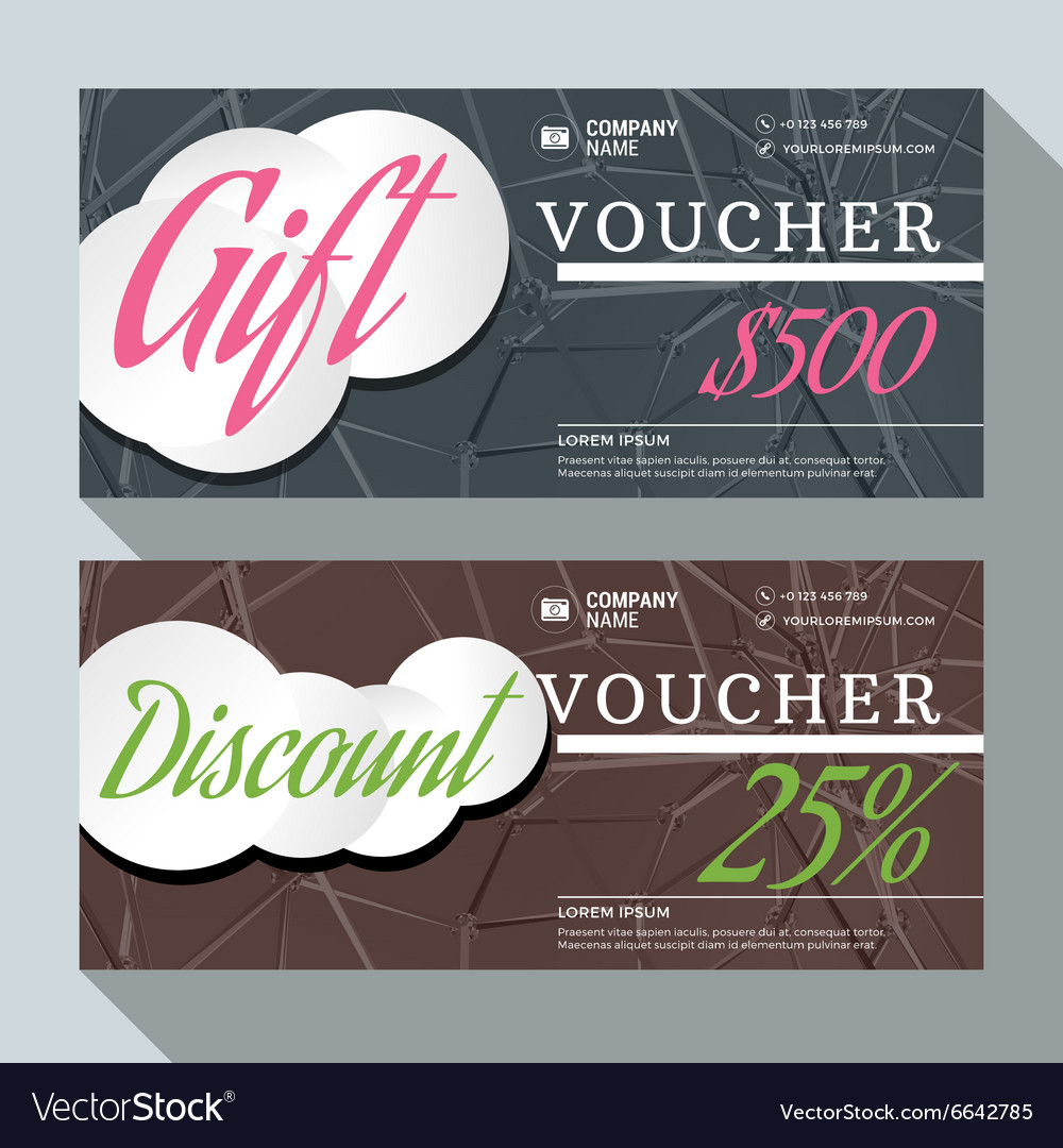 Gift And Discount Voucher Design Print Template Vector Image