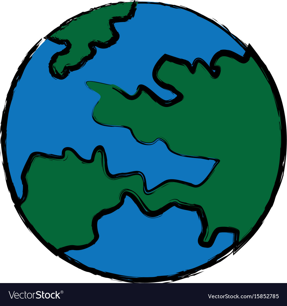 Map global world earth round icon