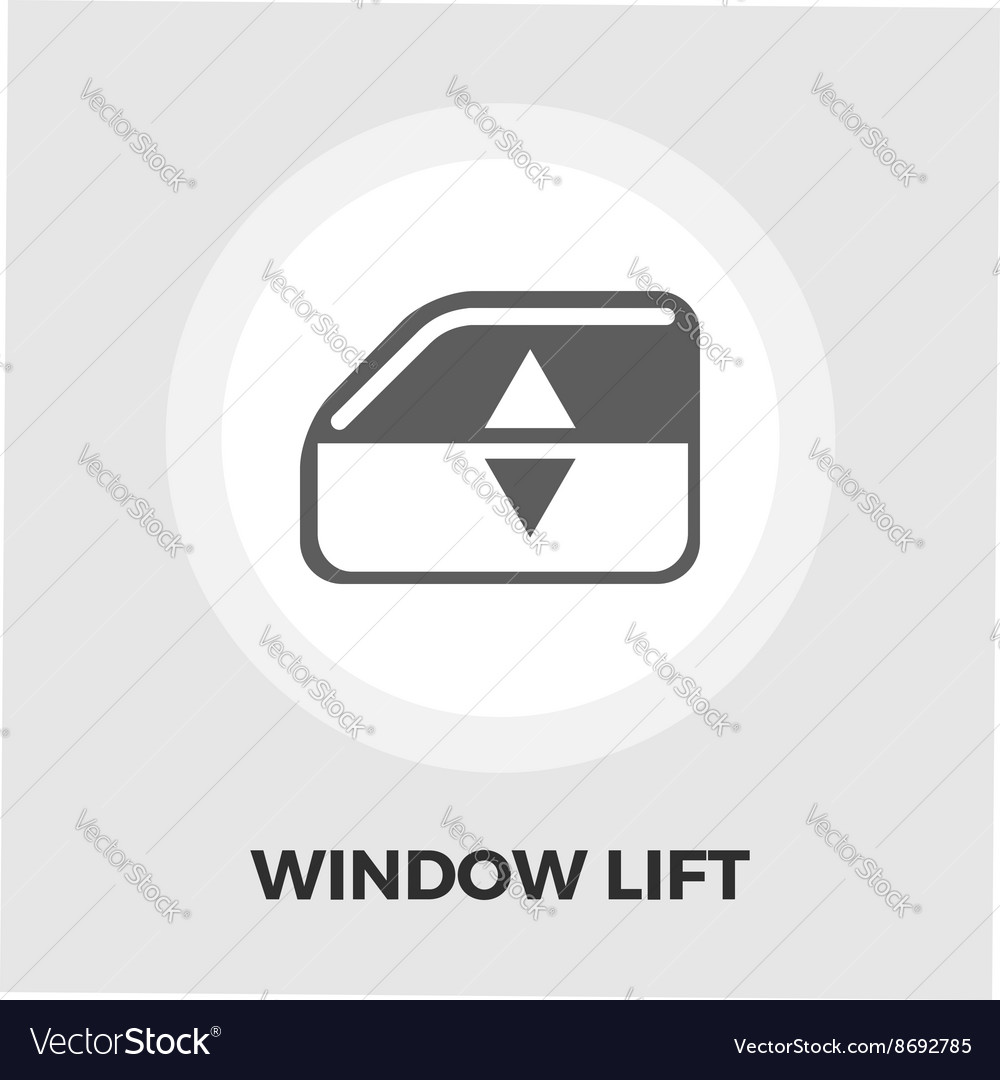 Window lift icon flat