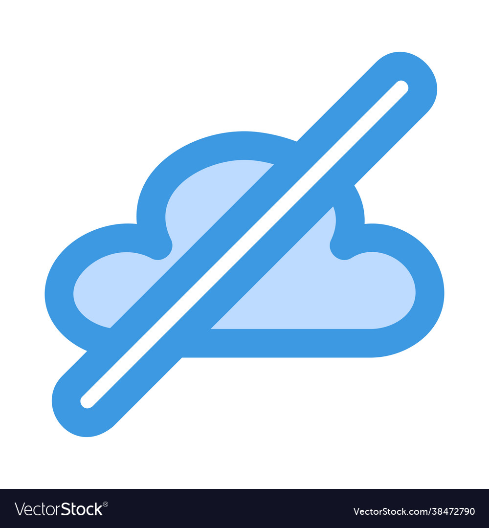 Cloud offline icon in blue style for any projects Vector Image