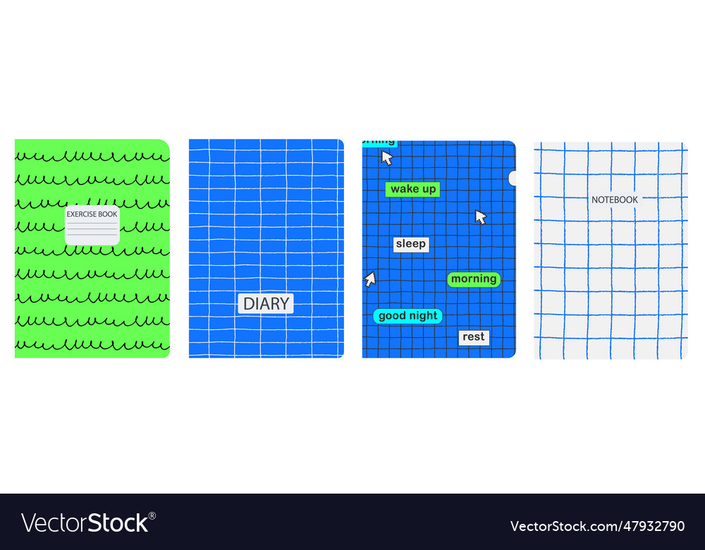 Cover page templates based on seamless geometric Vector Image