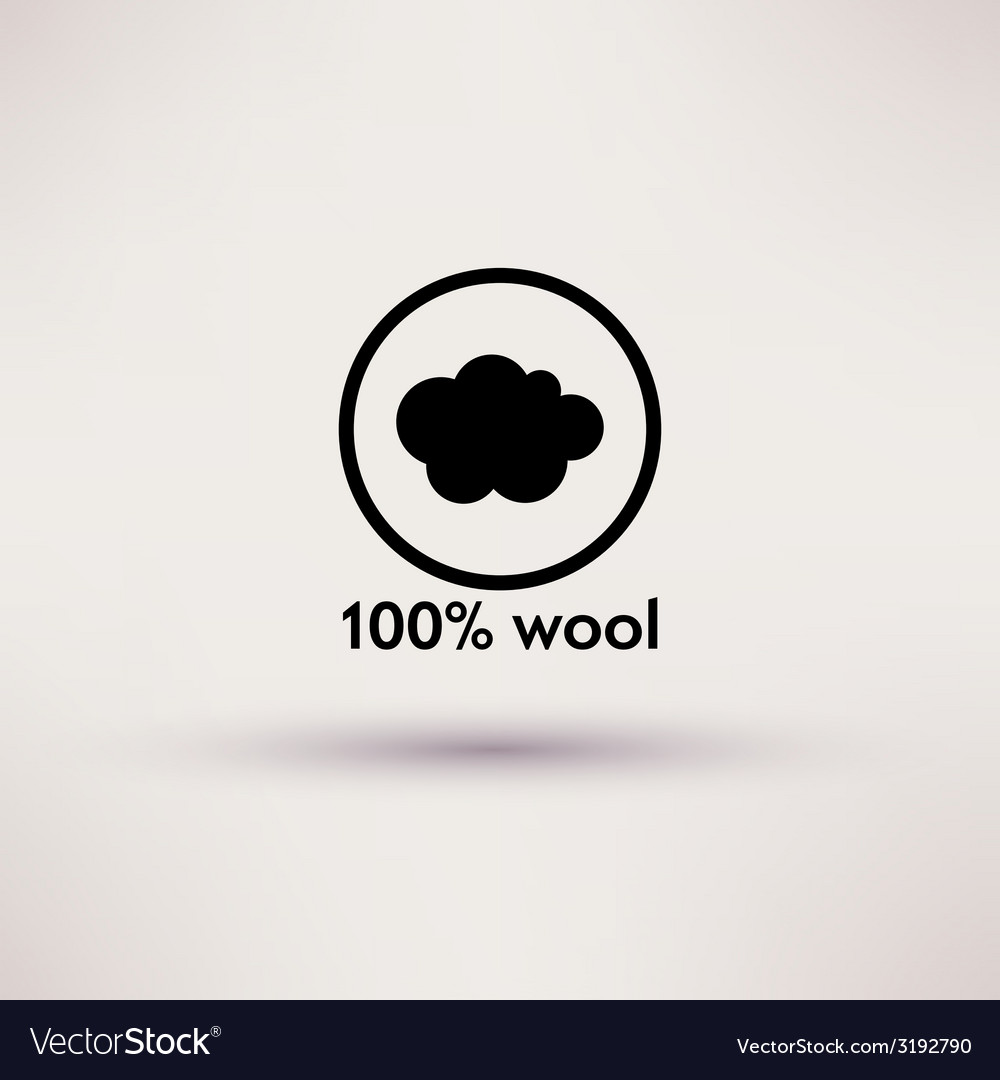 Icon of 100 wool isolated